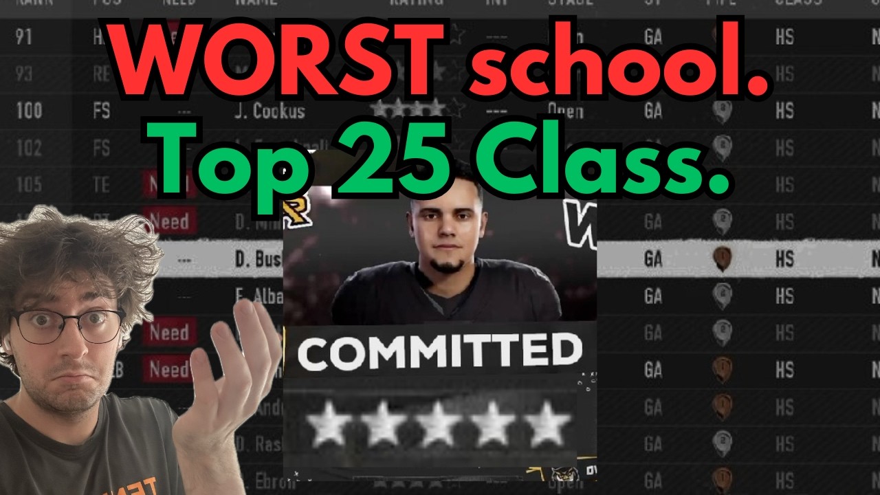 Пошаговое руководство по набору в CFB 25 Dynasty!