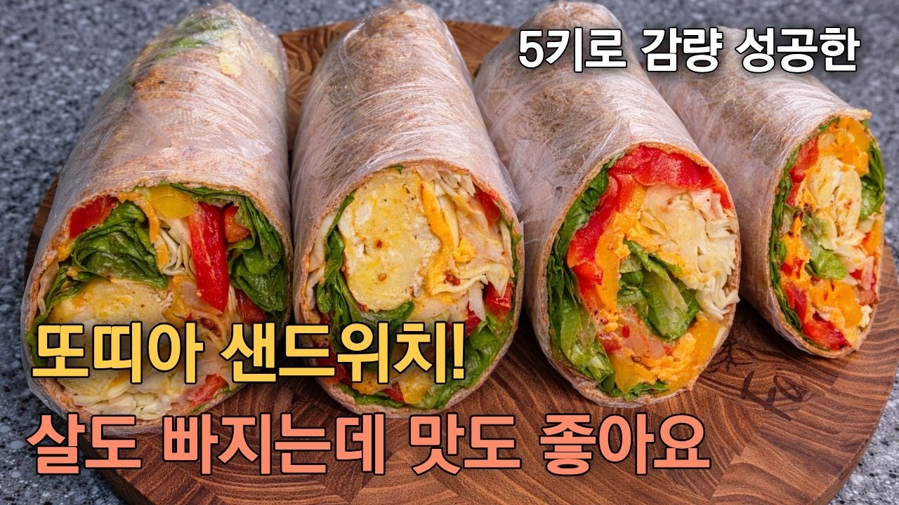 건강하게 살빠지는 다이어트 또띠아 샌드위치! 매일 먹어도 살 안쪄요!