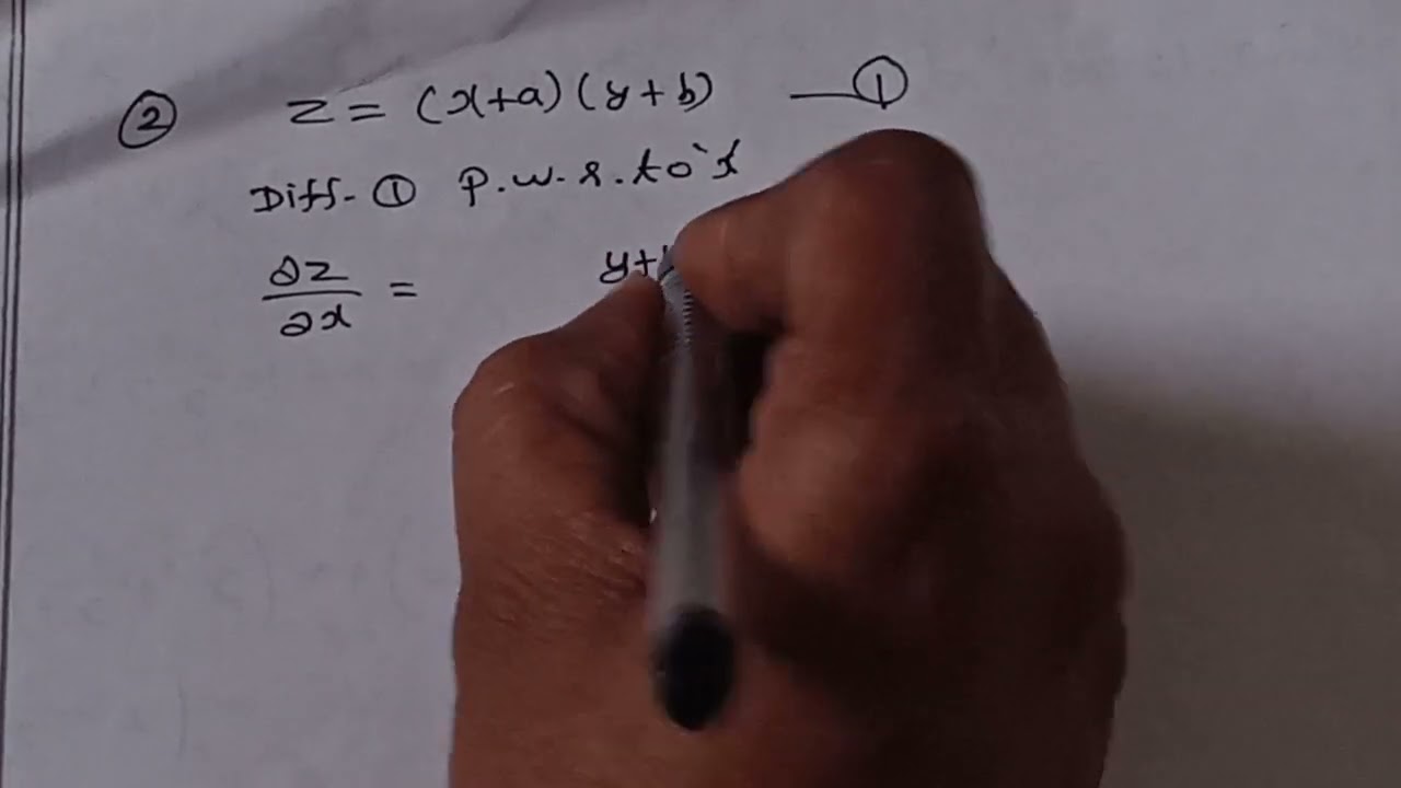 Form PDE by eliminating arbitrary constants # Allied Maths 2 # PDE # TPDE # Tamil