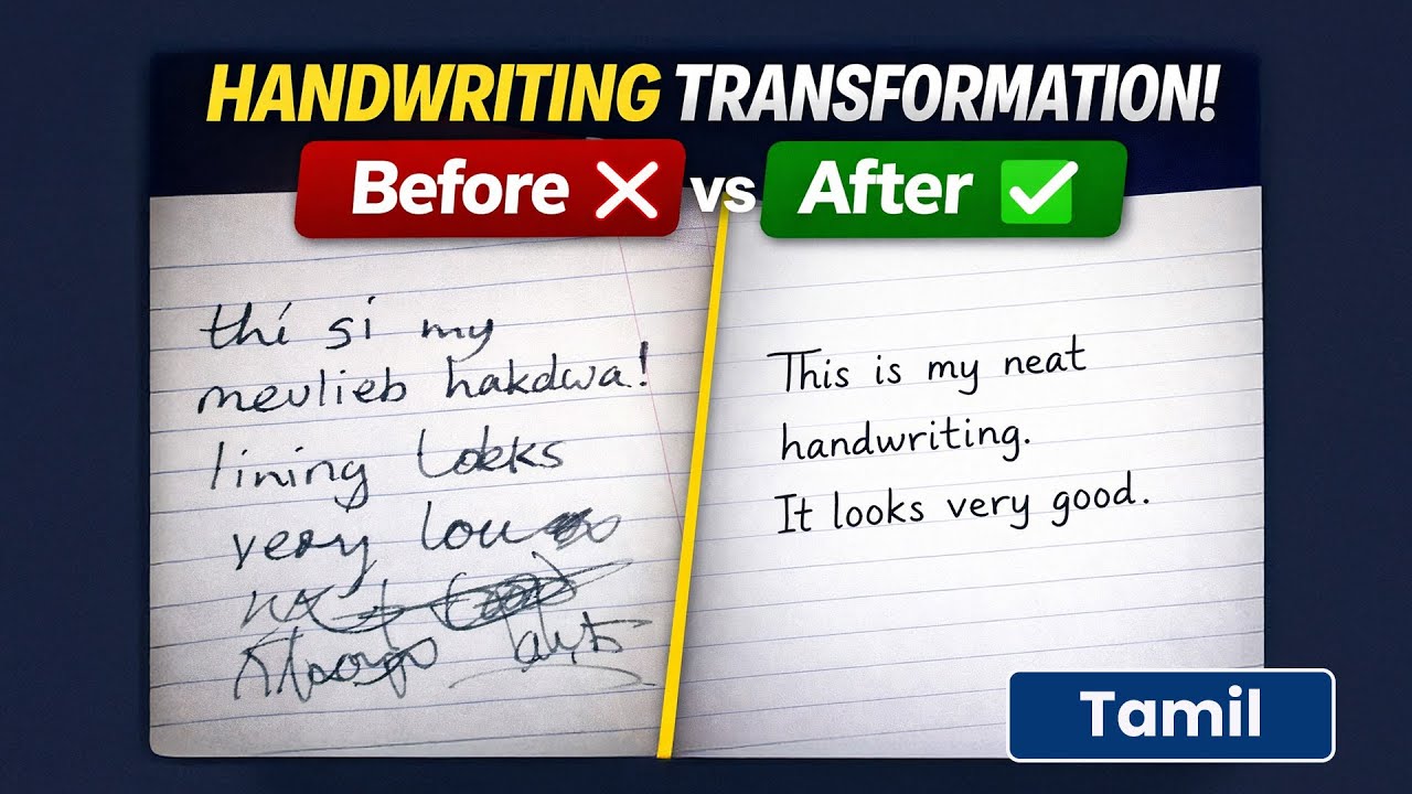 கையெழுத்தை அழகாக மாற்றுவது எப்படி? | How to Improve Tamil Handwriting Tips #handwriting