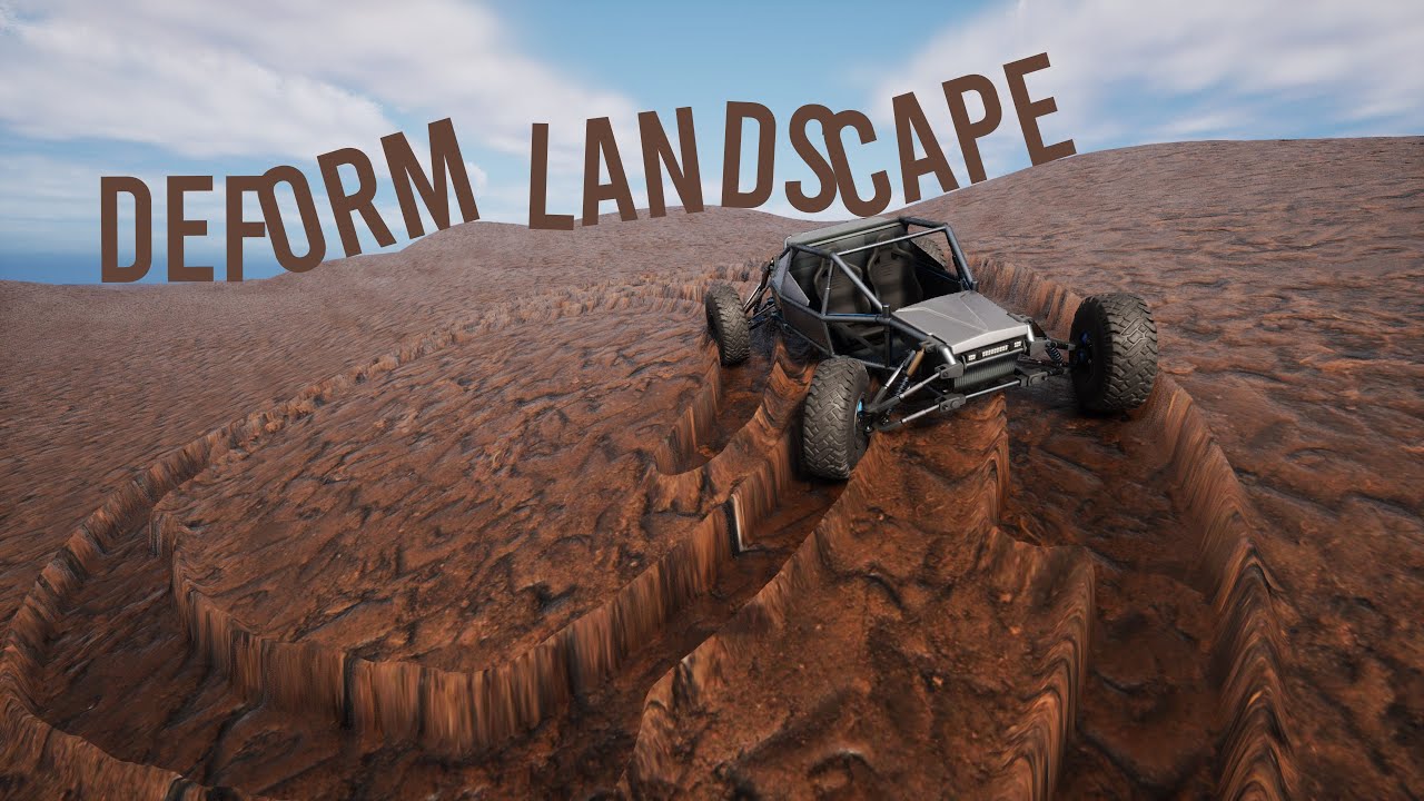Runtime Landscape Deformation - Deep Tire Trails - Unreal 5.0/5.1/5.3 Update