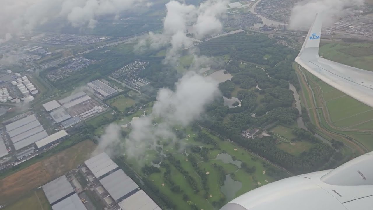 KLM Royal Dutch Airlines Boeing 737-800 Take Off from Amsterdam Airport Schiphol