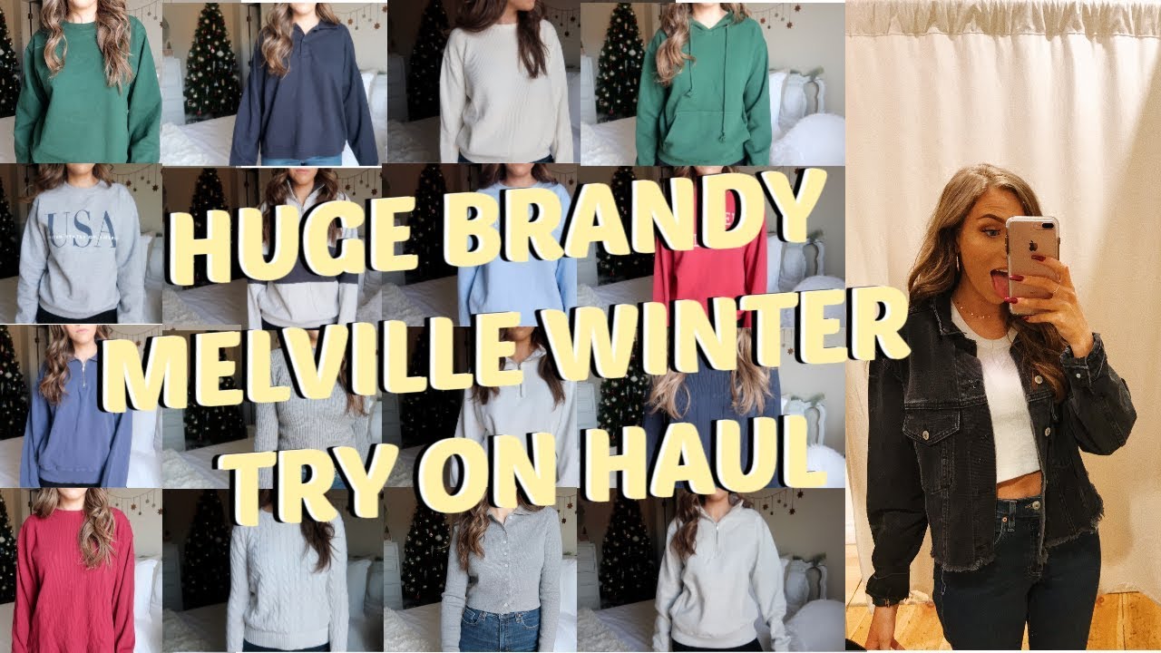 HUGE LA BRANDY MELVILLE TRY ON HAUL | SWEATSHIRTS, THERMALS, SWEATERS & MORE!