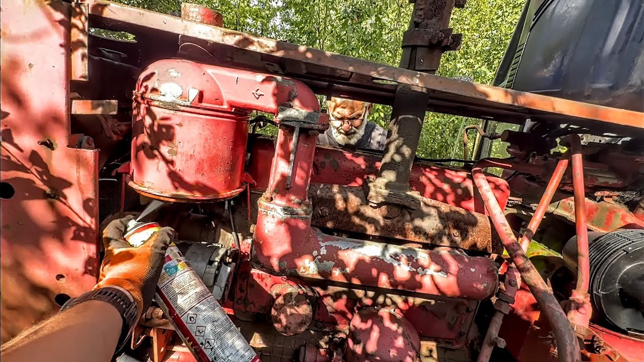 Kolejny wrośnięty JUMZ  .. Ile chemii w kolektor jest w stanie przyjąć taki traktor ? Czy odpalił ?