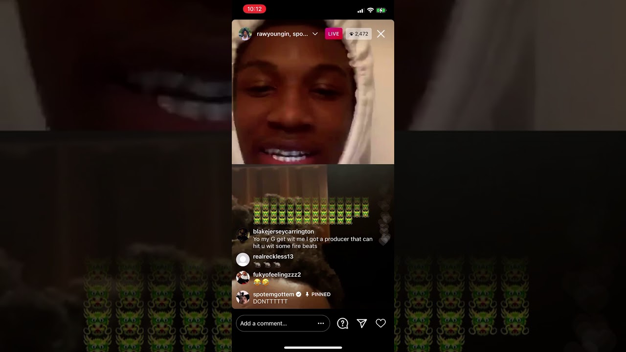 Raw Youngin With SPOTEMGOTTEM Instagram Live February 9, 2021