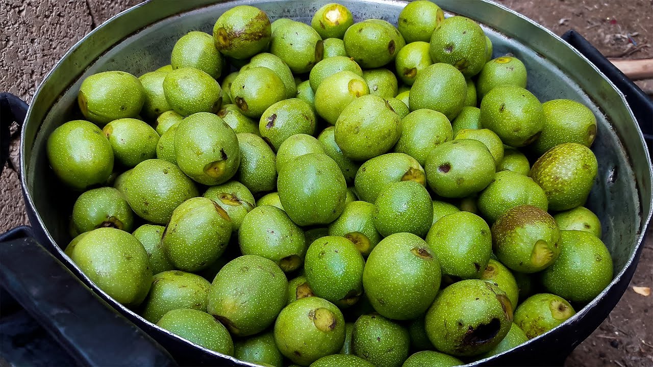 Iran village life _ How village people make walnut pickles