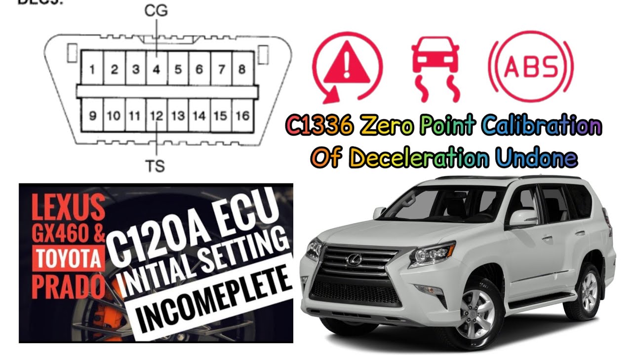 Lexus #C120A ECU Initial Setting Incomplete #C1336 #ZeroPointCalibration #DecelerationSensorUndone