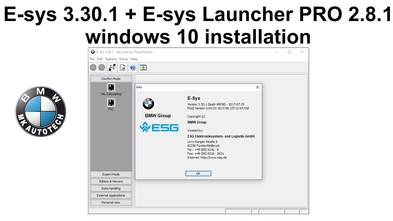 E-sys -  BMW How to install E-Sys 3.30.1 with E-Sys Launcher PRO 2.8.1 on Windows 10