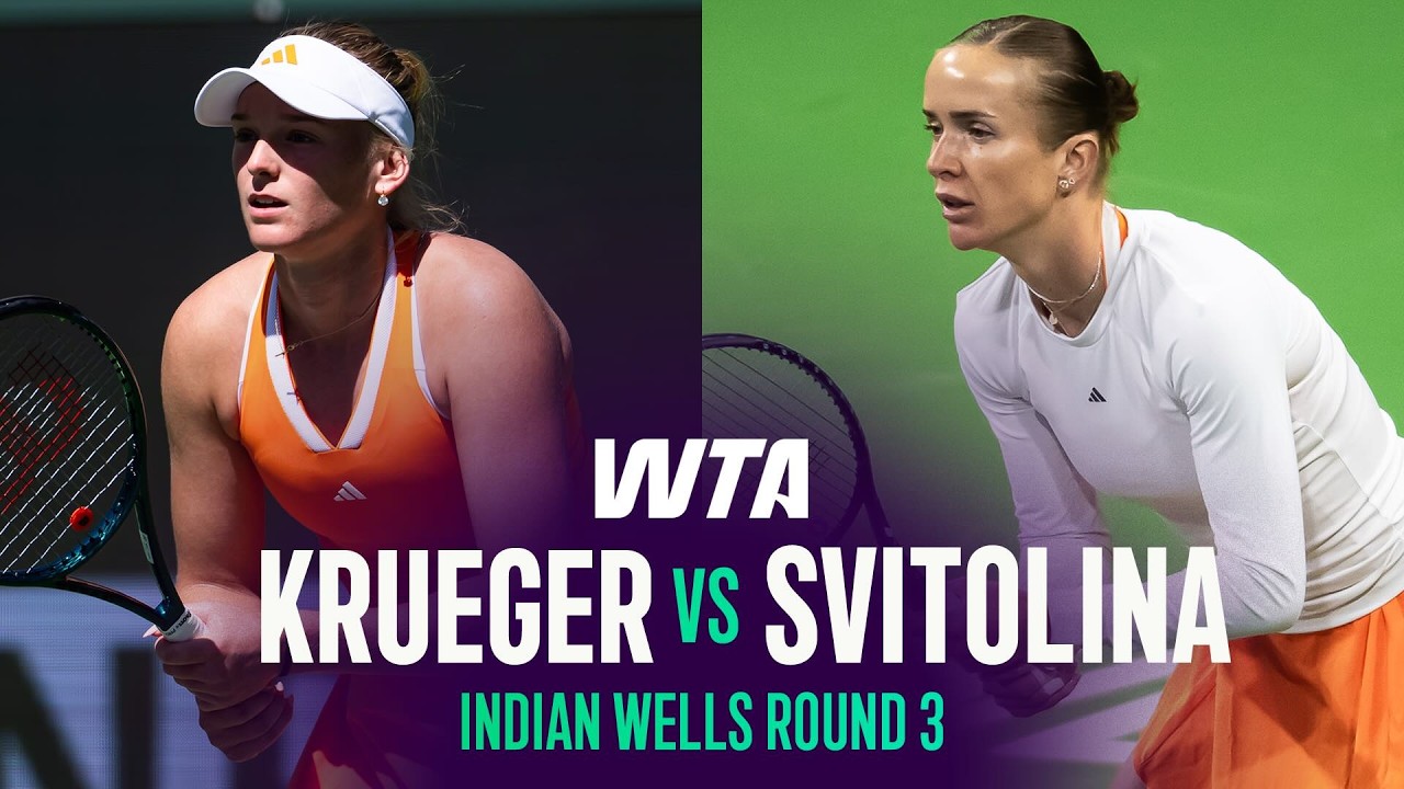 Ashlyn Krueger vs. Elina Svitolina | 2026 Indian Wells Round 3 | WTA Match Highlights