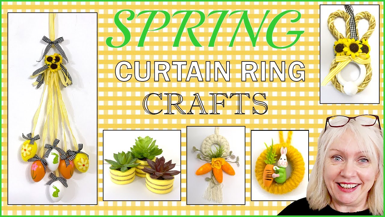5 Curtain ring Spring crafts to make your home look beautiful. Easy to make!
