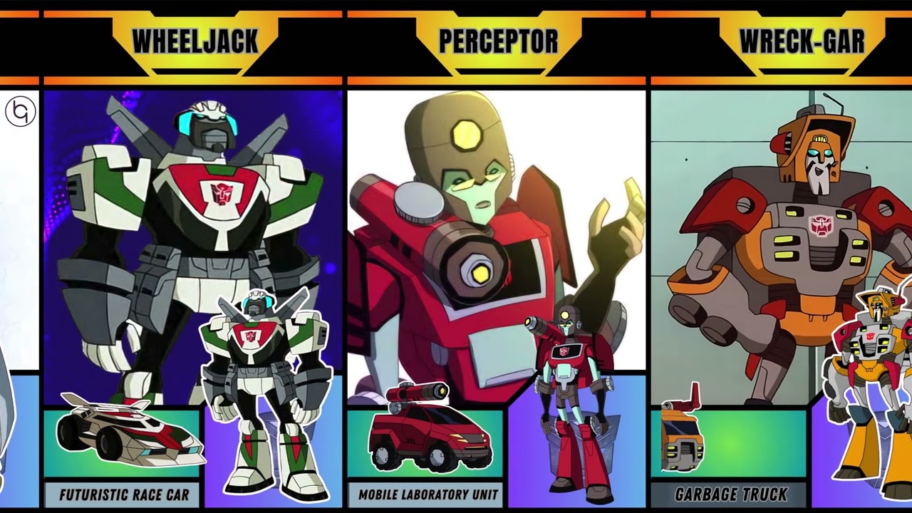 Every Autobots and Their Vehicle Modes in Transformers Animated #transformers #autobots