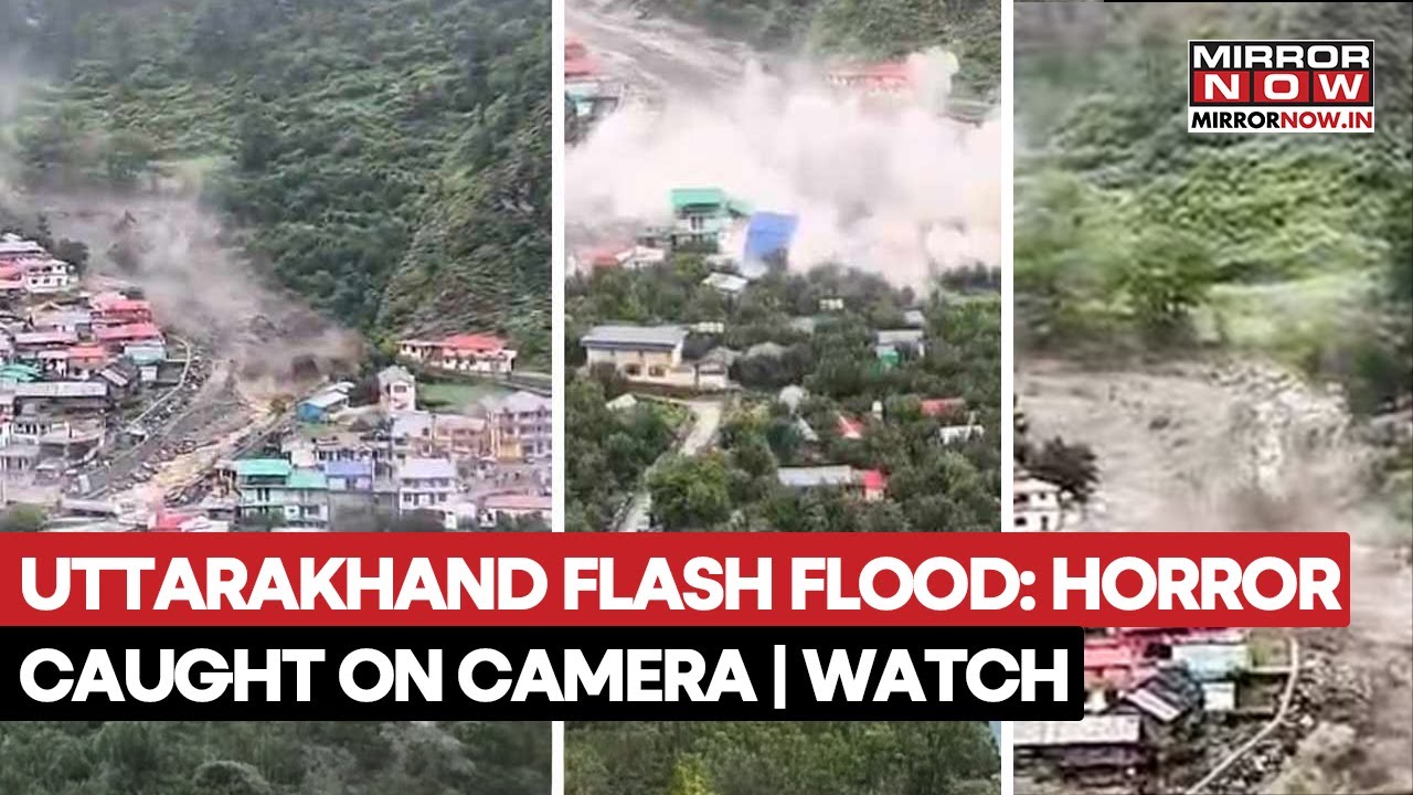 Uttarakhand Flash Flood: Horror Caught On Cam, Houses Washed Away, Several Missing  | Watch