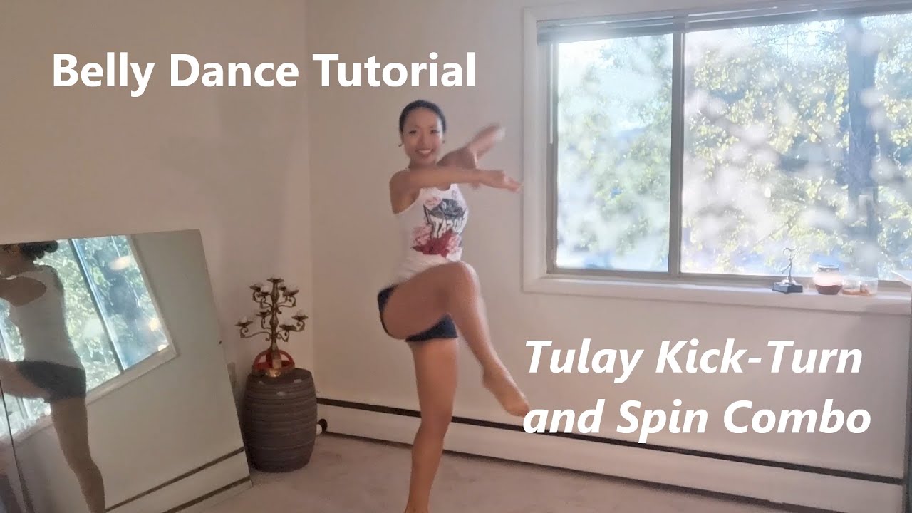 Belly Dance Tutorial - Advanced -Tulay Kick-Turn and Spin Combo | Jacinda Aliya Dalal