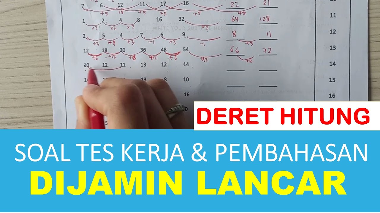 PEMBAHASAN SOAL DERET TES PERUSAHAAN