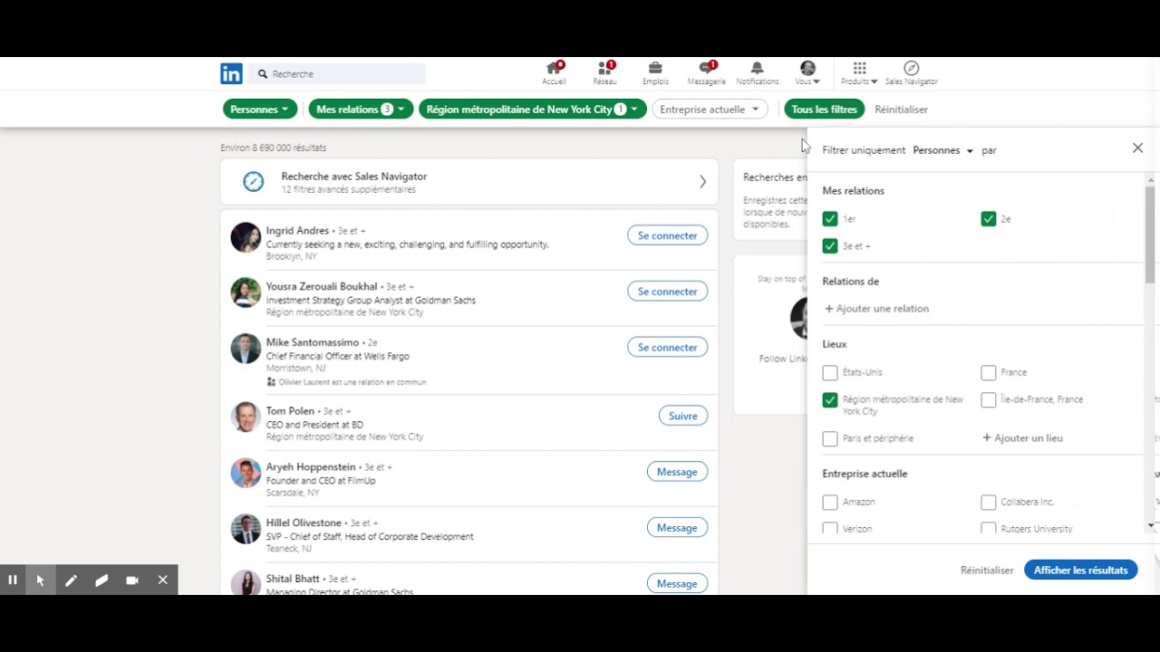 Prospecter par mail : personnaliser vos prises de contact grace aux filtres LinkedIn