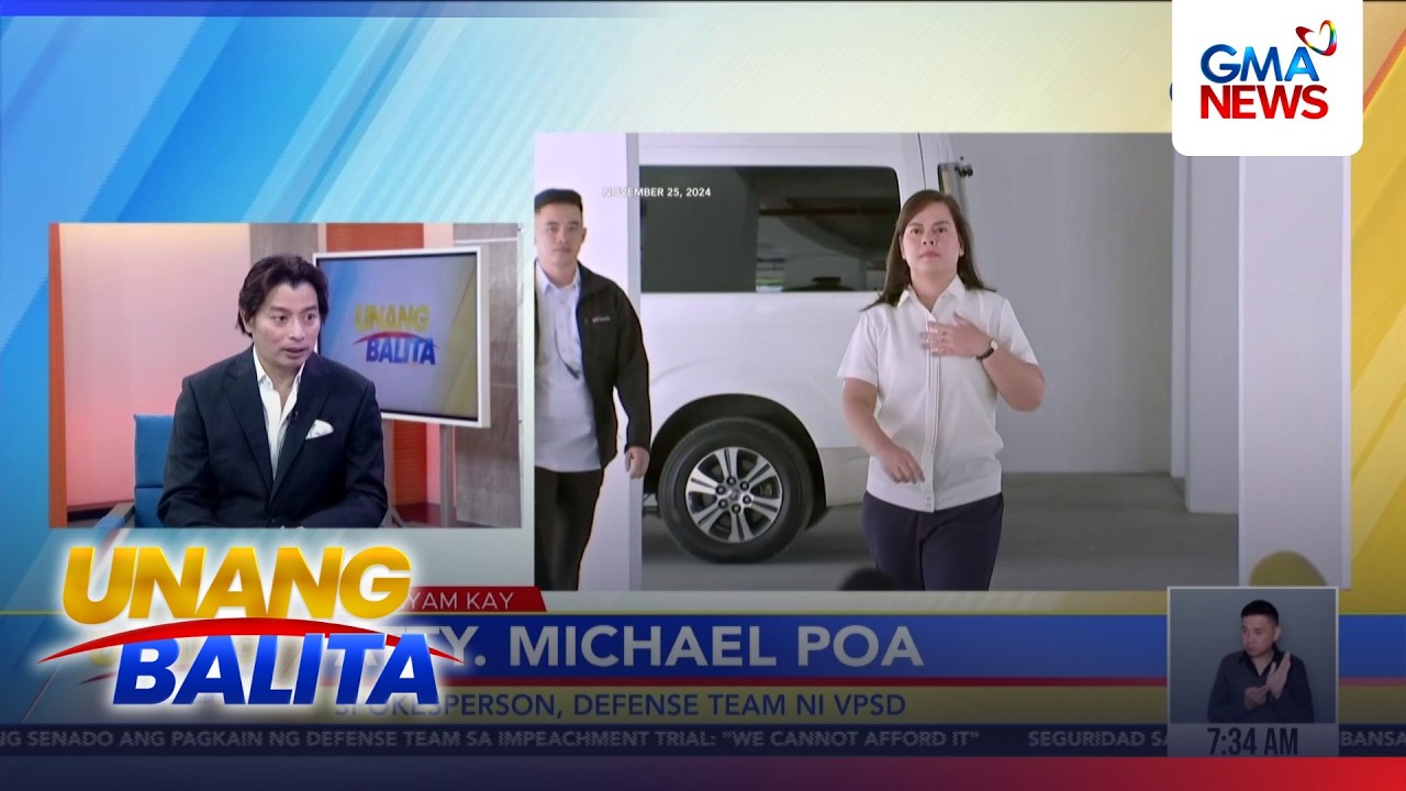 Panayam kay Atty. Michael Poa, spokesperson, Defense Team ni VPSD (July 24, 2026) | Unang Hirit