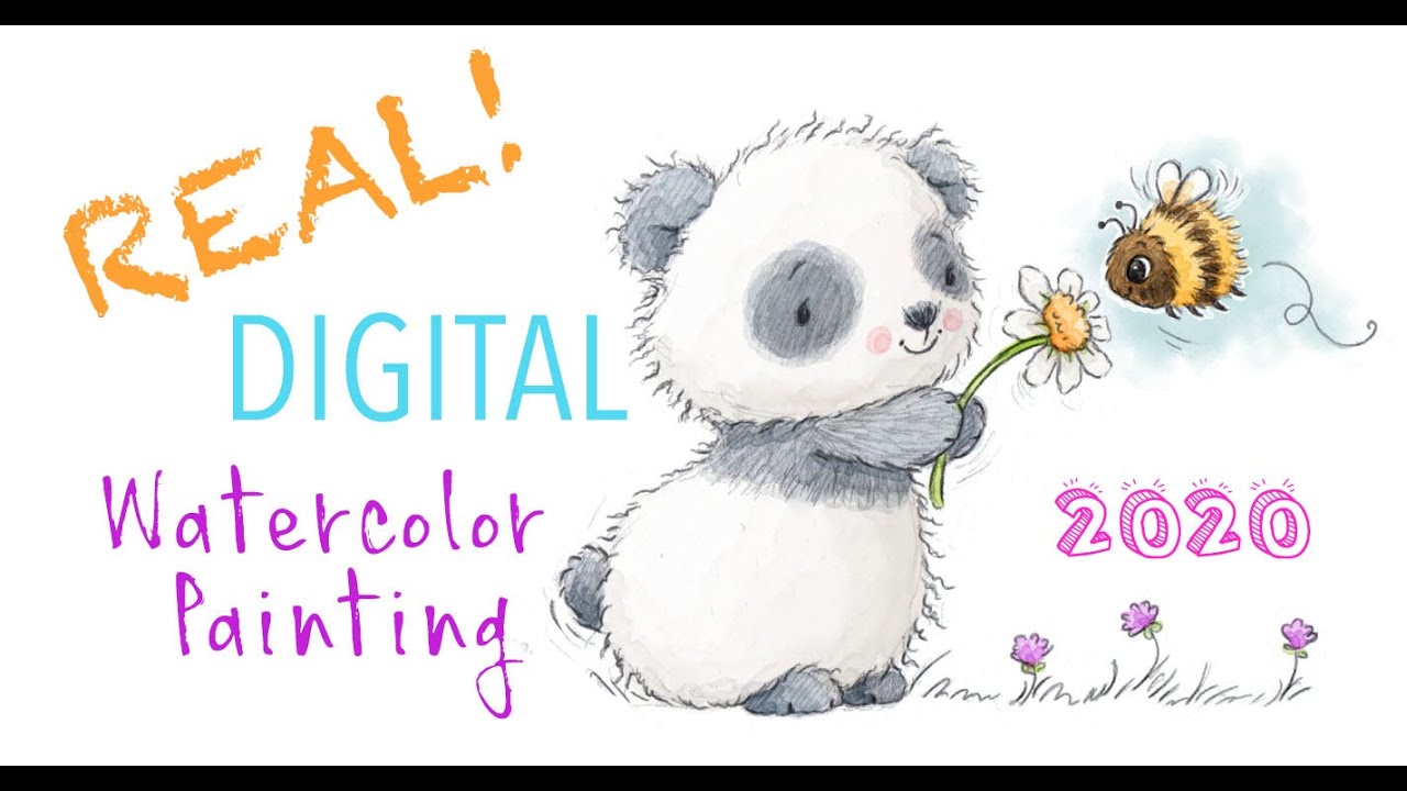 Real Digital Watercolor Painting - 2020 Updated Version!