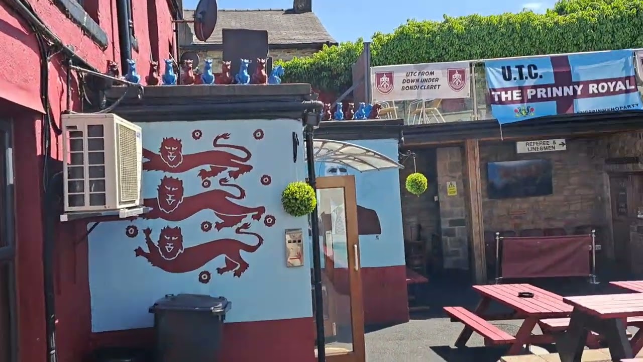 Outside clog n spindle. Parade day Burnley FC.