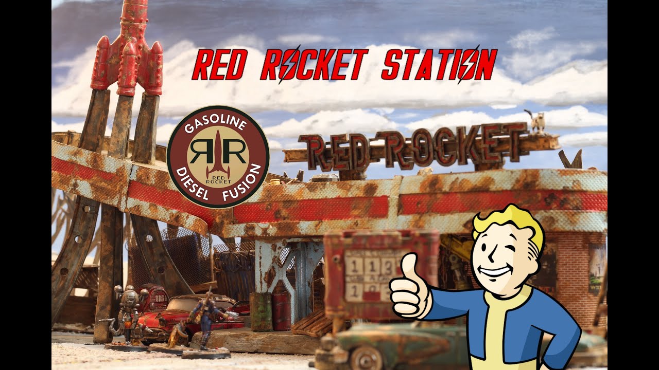 Fallout 4 Red Rocket Station diorama Fallout wasteland warfare