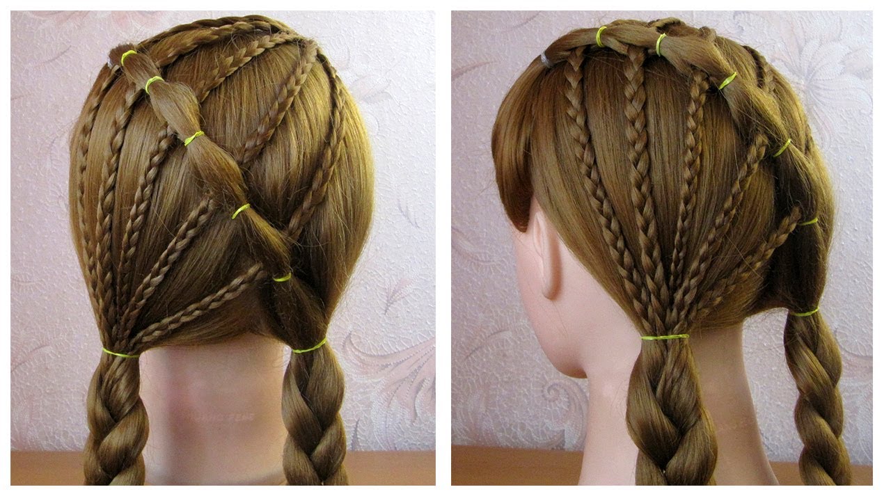 Coiffure simple avec des tresses // cheveux long/mi long ✨ Coiffure pour fille