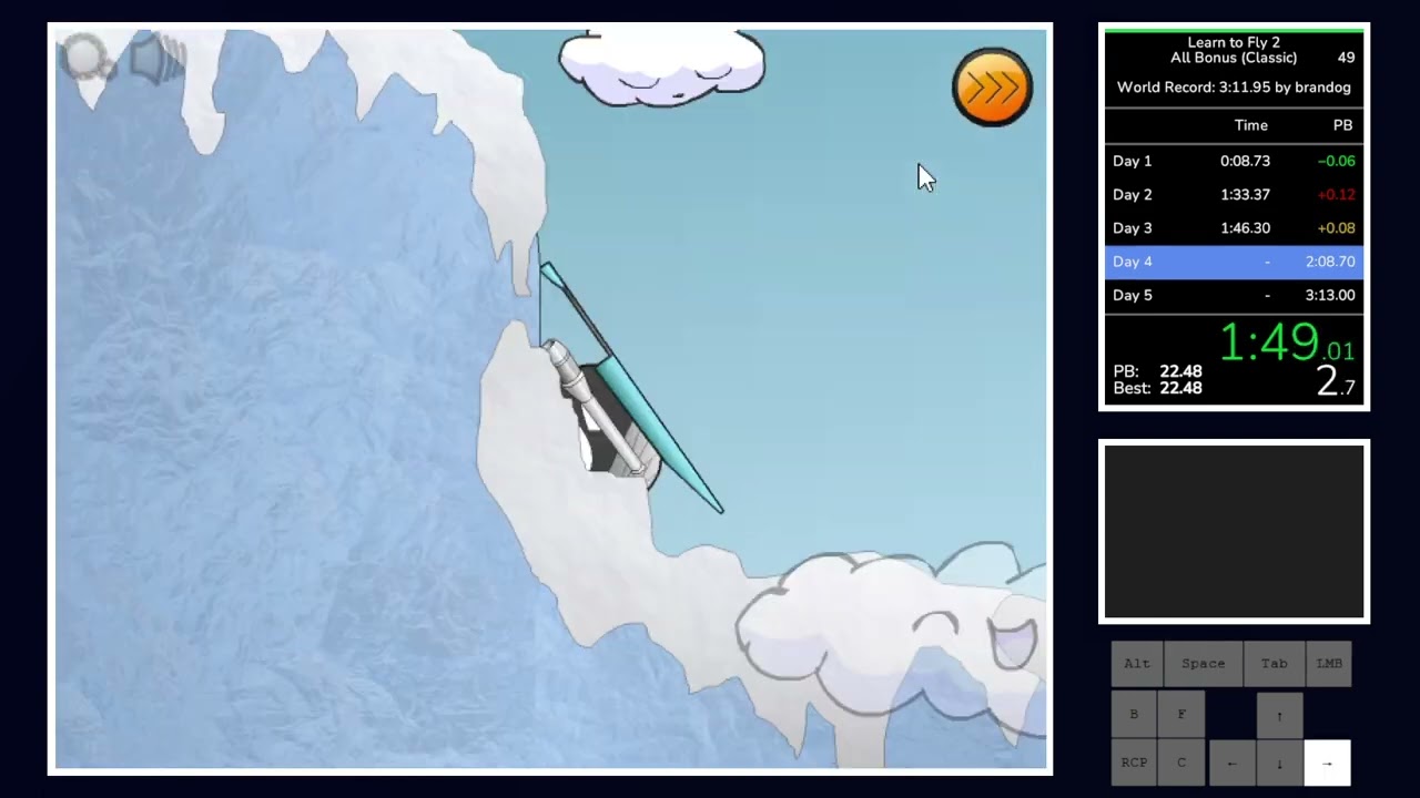 Learn to Fly 2 - All Bonus (Classic) in 3:08.31 [WR]