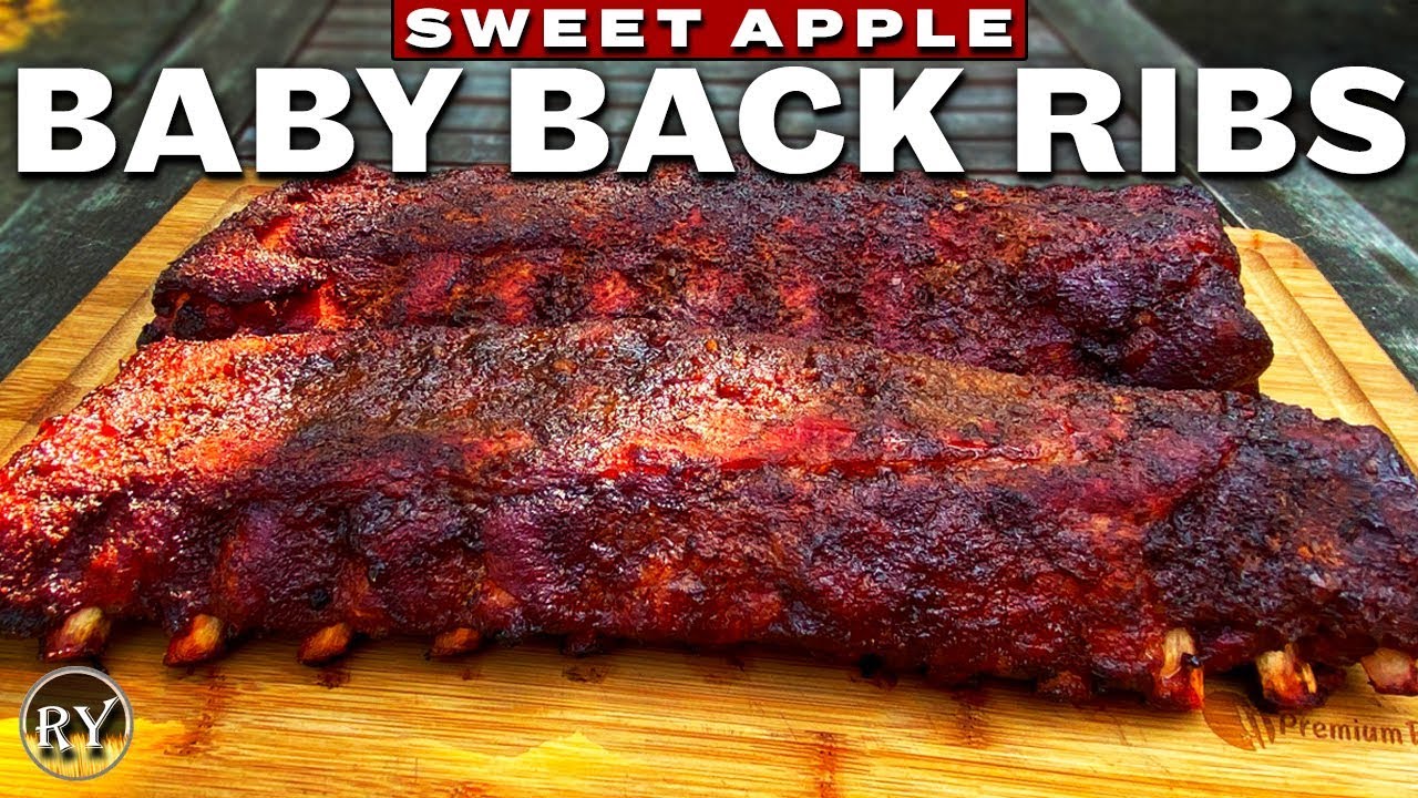 Sweet Apple Baby Back Ribs Smoked On The Oklahoma Joe's Highland Offset