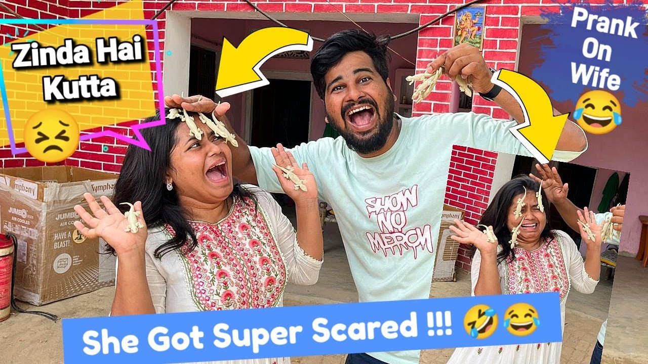 Fake Lizard 🦎 Prank On Wife 😰 Gone Extremely Wrong 🤦🏻‍♂️