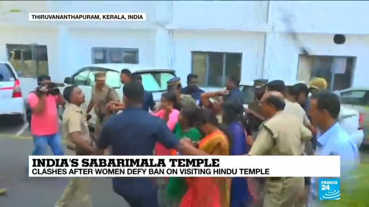 India Sabarimala temple: Clashes after two women make history by visiting famous banned Hindu temple