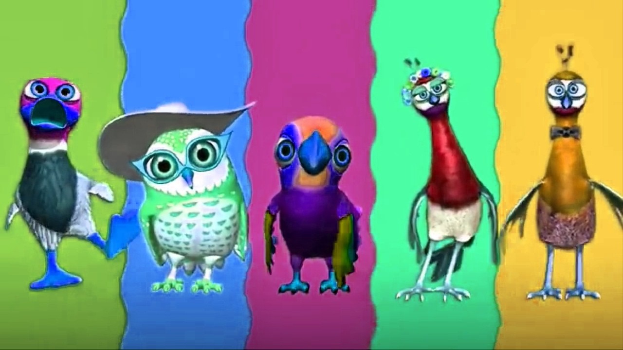 BIRDS FAMILY MEMBERS DANCING TOGETHER/ NURSERY RHYMES WITH VIDEO EFFECTS