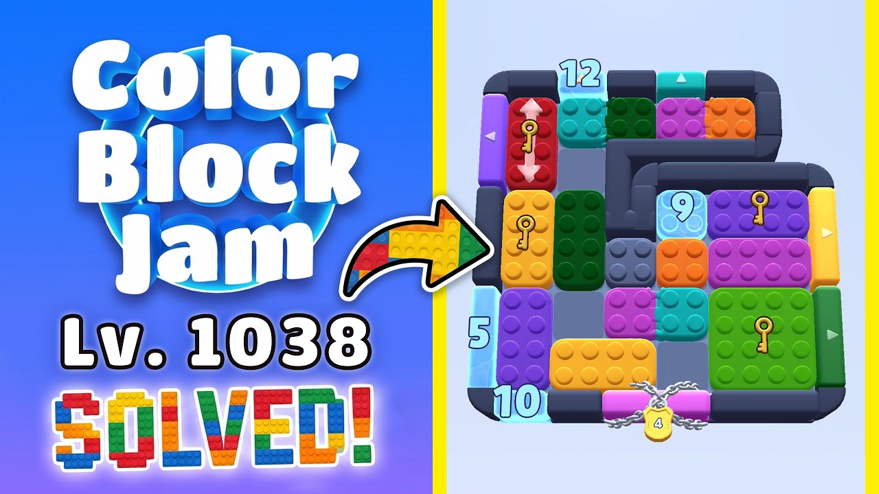 Color Block Jam Level 1037 (1038) | Every Puzzle Solved! 🎯