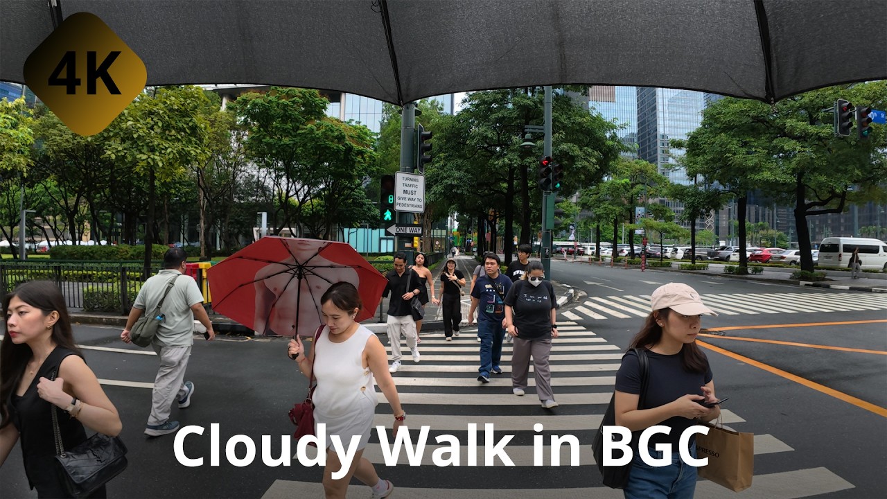 POV Cloudy Walk from High Street to Uptown Mall BGC 4K