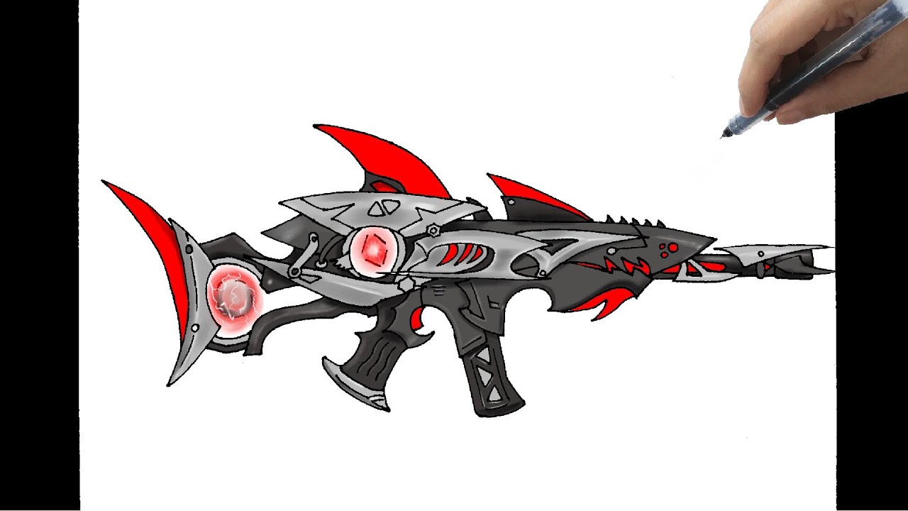 How to draw evo scar megalodon alpha in garena free fire