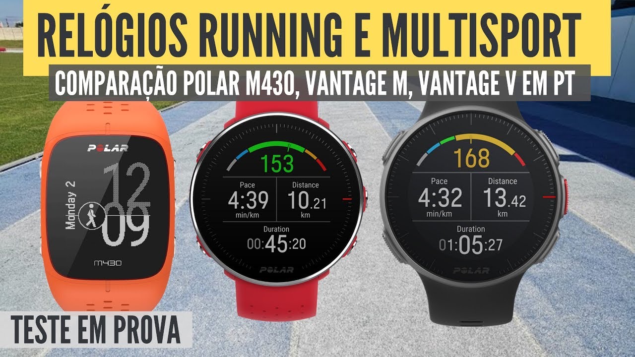 Relógios de Corrida POLAR m430 VS vantage M VS vantage V
