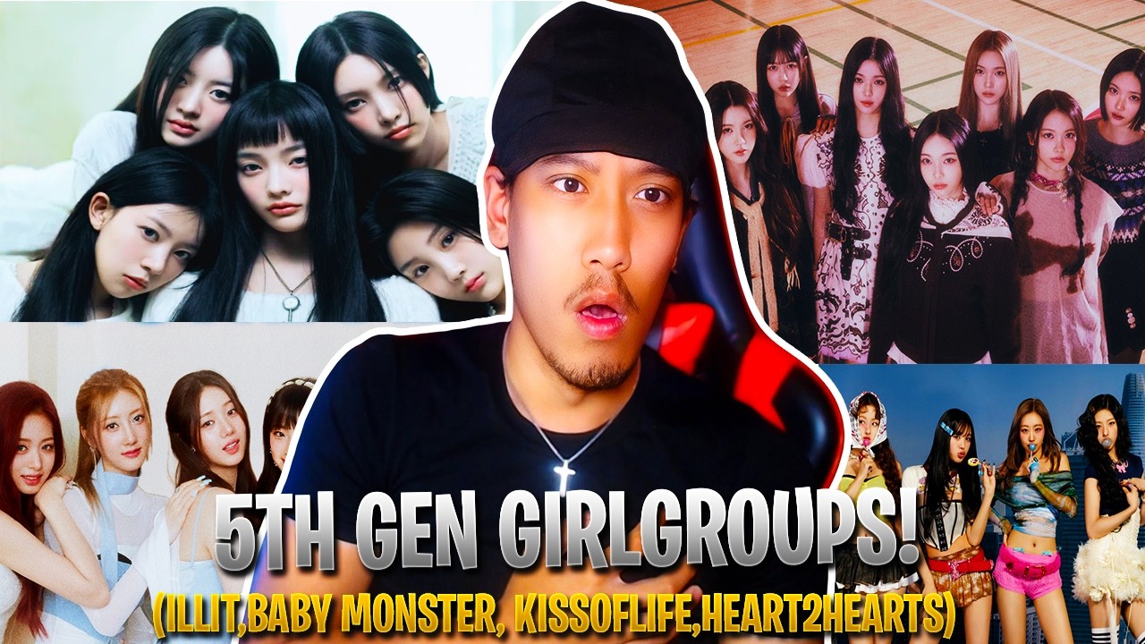 REACTING TO 5TH GEN GIRL GROUPS FOR THE FIRST TIME! (BABYMONSTER, ILLIT, Hearts2Hearts,Kiss of Life)