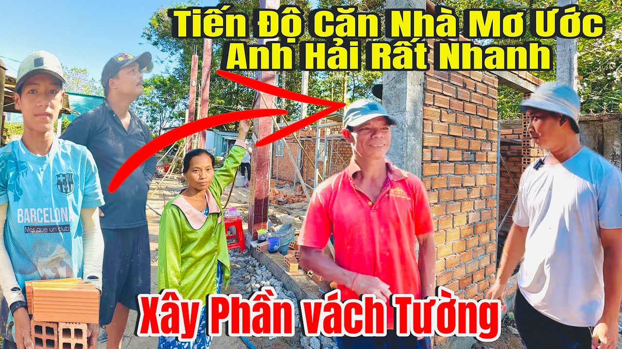 Cập Nhật Tiến Độ Căn Nhà Mơ Ước Của Anh Hải Đã Xây Tường,!