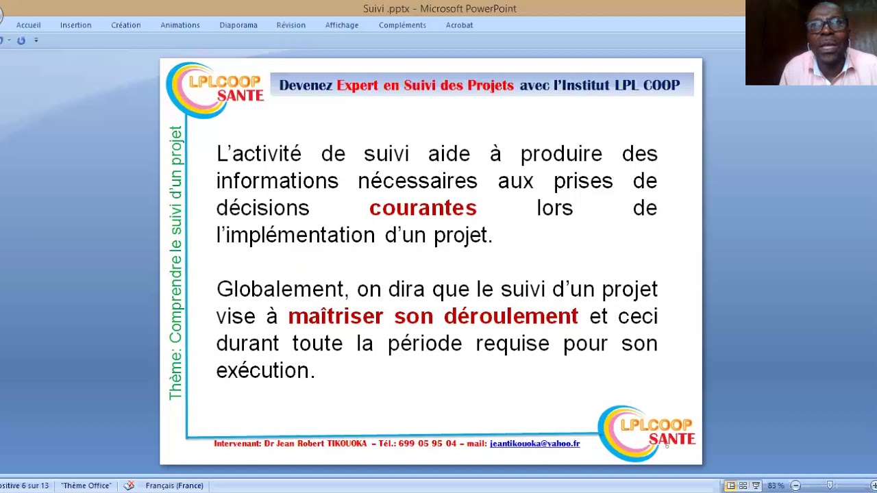 Comprendre la notion de suivi d'un projet vidéo 1/3