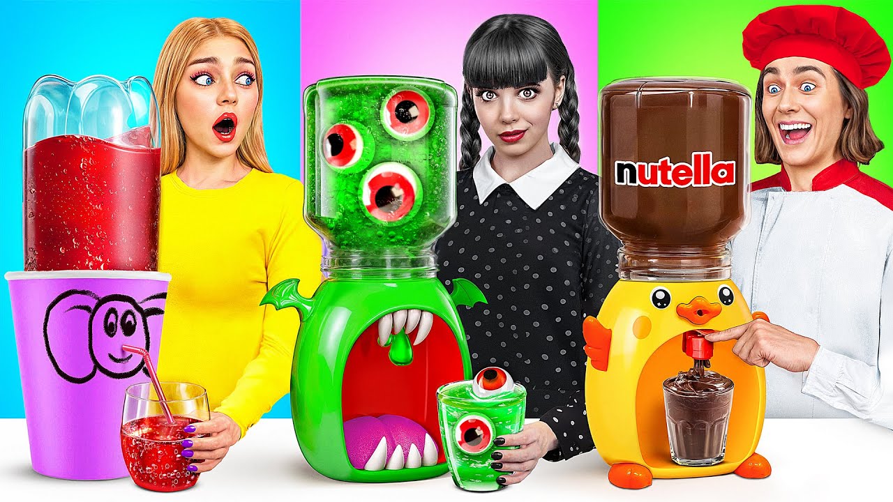 Wednesday مقابل جدتي في تحدي تحضير الطعام | معركة الغذاء Jelly DO Challenge