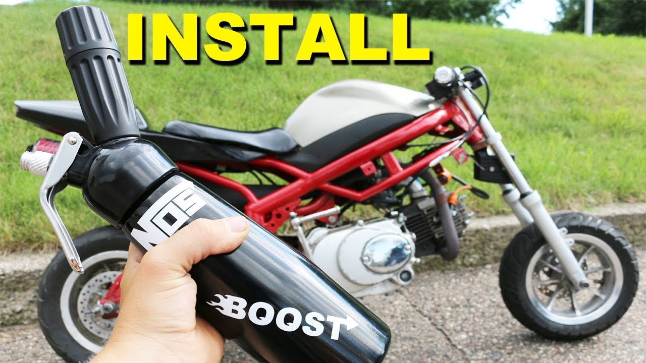Pocket Bike DOUBLE NOS Kit Install First Test Ride!