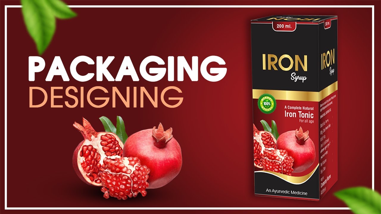 packaging design | Iron Syrup packaging design for  Medicine | Packaging design in CorelDraw