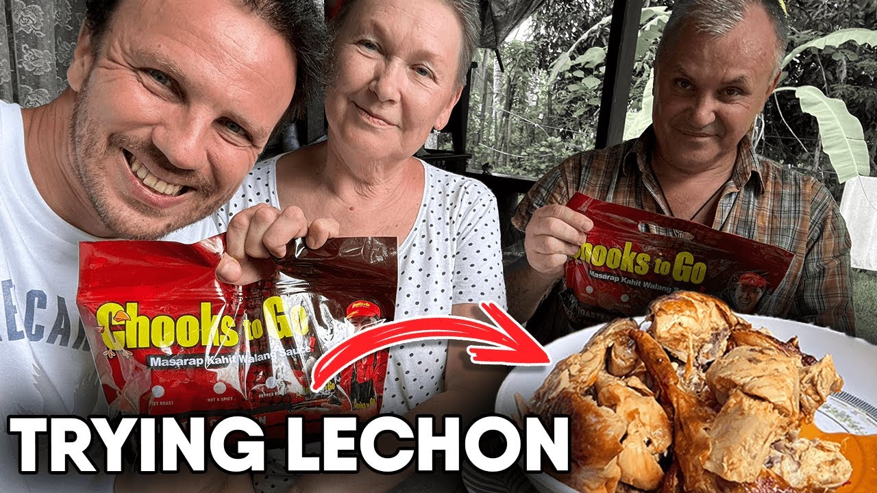 🍗 Parents Try Lechon for the First Time! What Difference with Russian chicken??