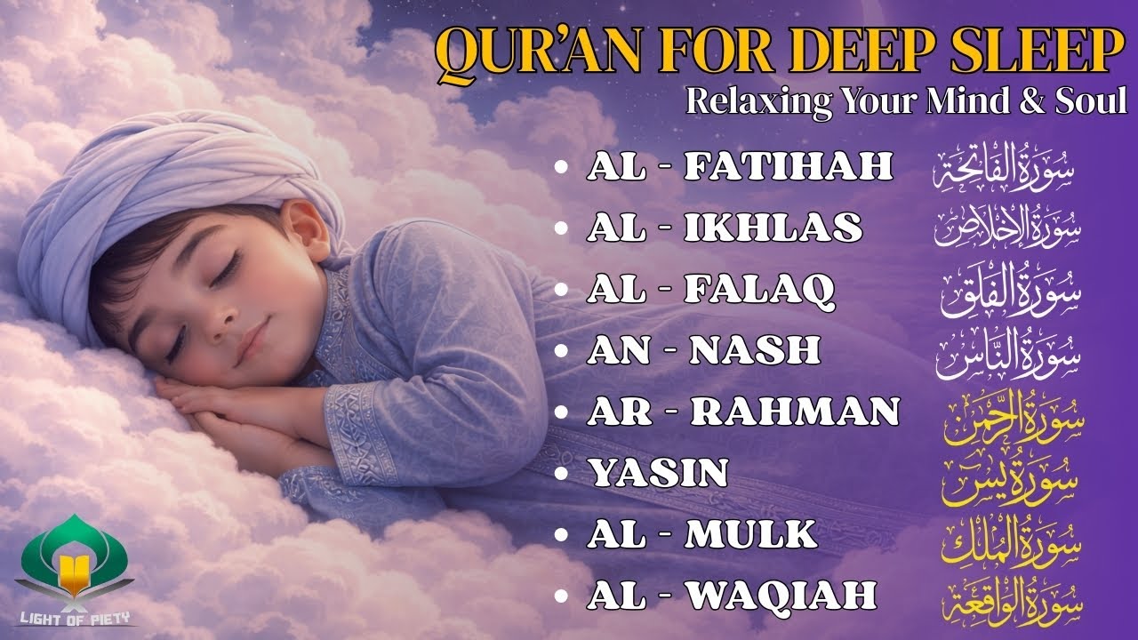 Relaxing Quran for Spiritual Healing | Al Fatihah, Surah Ar Rahman, Yasin, Mulk, Waqiah