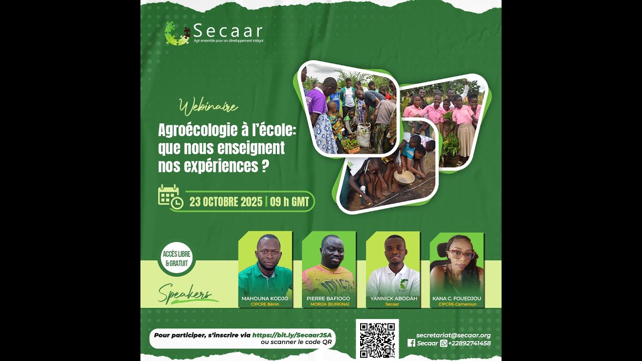 REPLAY | Webinaire | Agroécologie à l’école: que nous enseignent nos expériences | 23 octobre 2025
