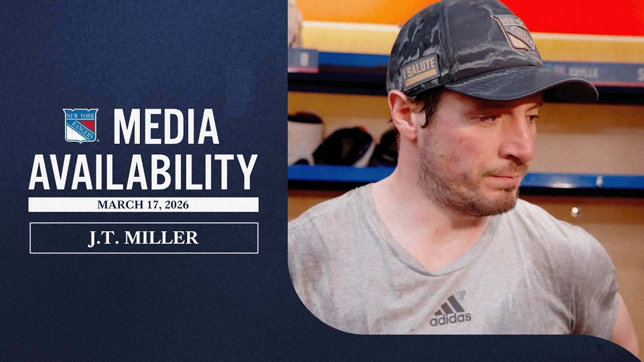 NYR Practice: J.T. Miller Media Availability | March 17, 2026