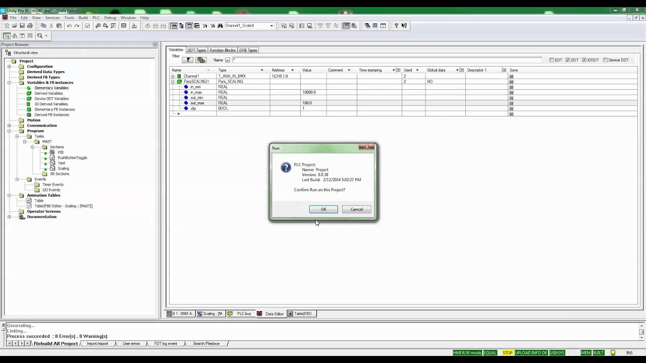 Unity Pro Scaling BMXAMI04000 Analog Channel to Engineering Units