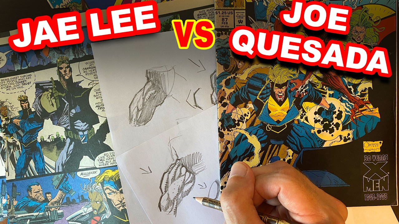 How to Draw in the Blocky style of Mignola, Quesada and Jae Lee.