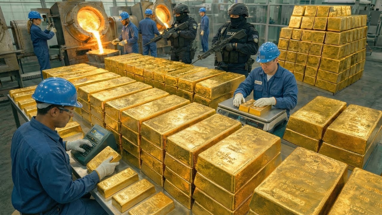 Inside the 24K Gold Factory: How 10,000 Discarded CPUs Become Solid 24K Gold Bars (Full Process)