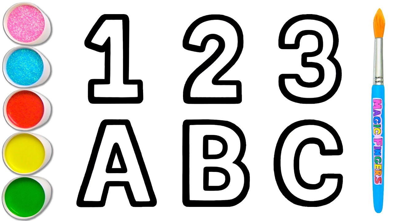 3D 123 & ABC Huruf Menggambar, Melukis dan Mewarnai untuk Anak | Ayo Menggambar dalam 3D 
