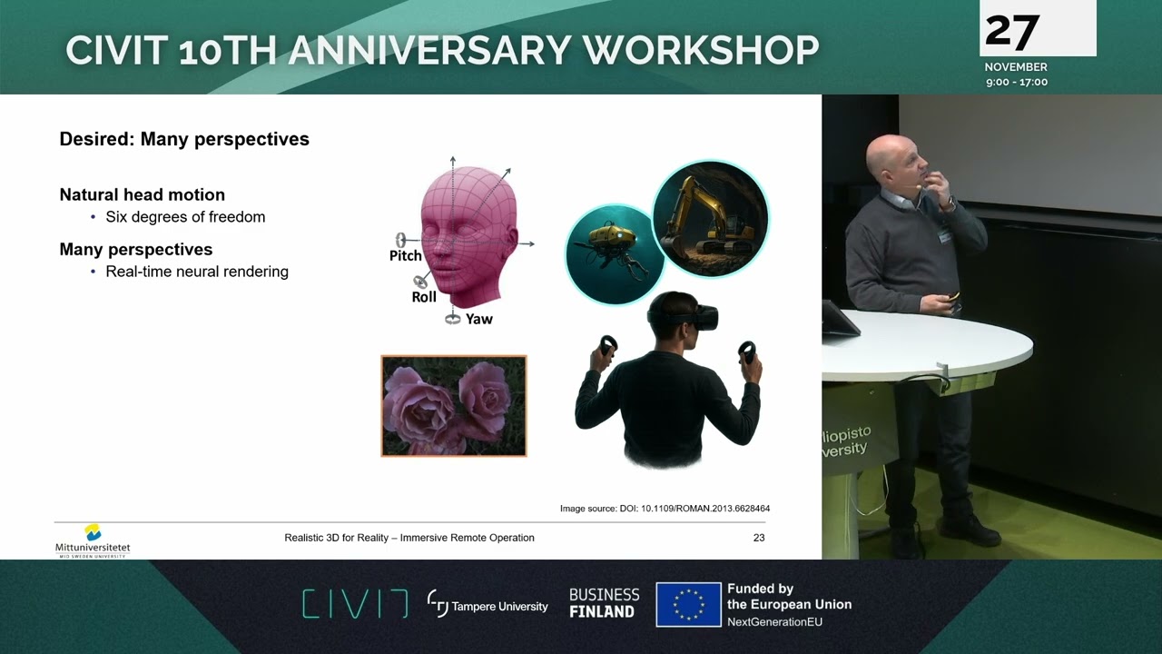 Realistic 3D for Reality – Immersive Remote Operation - Mårten Sjöström