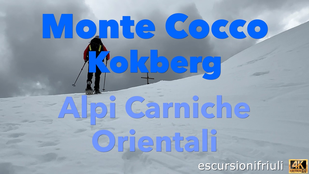 193 Monte Cocco (4K) escursione invernale su una facile cima delle Alpi Carniche orientali