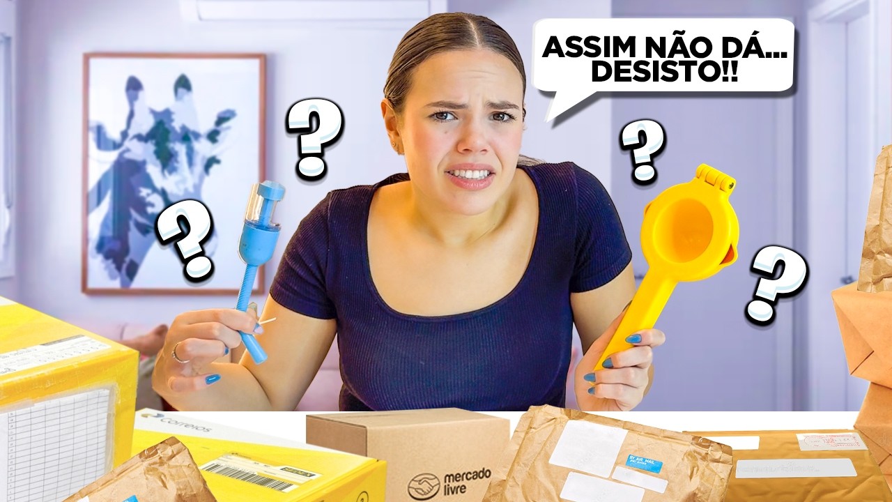 ABRINDO E AVALIANDO AS COMPRAS IN&Uacute;TEIS DA MINHA M&Atilde;E!! assim n&atilde;o d&aacute;.. eu desisto!!!